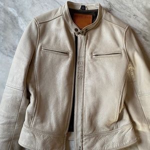 Levi’s white Leather jacket